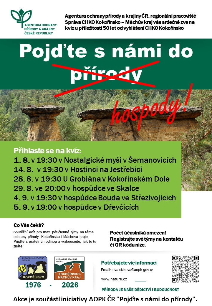 Pozvánka na letní hospodské kvízy.